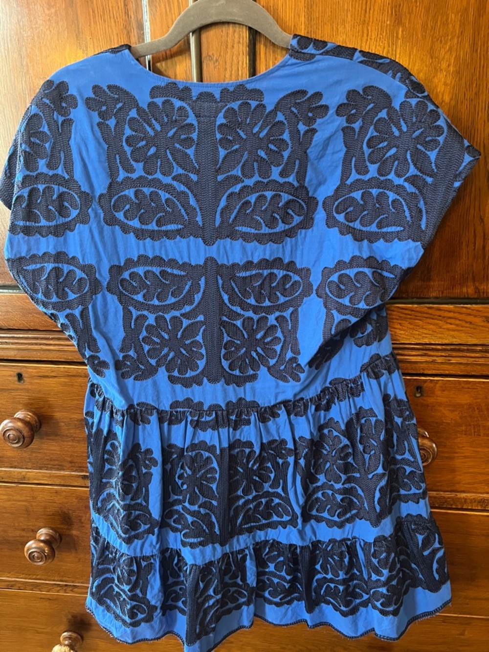 Zara Blue and Black Embroideted Dress - Picture 7 of 7